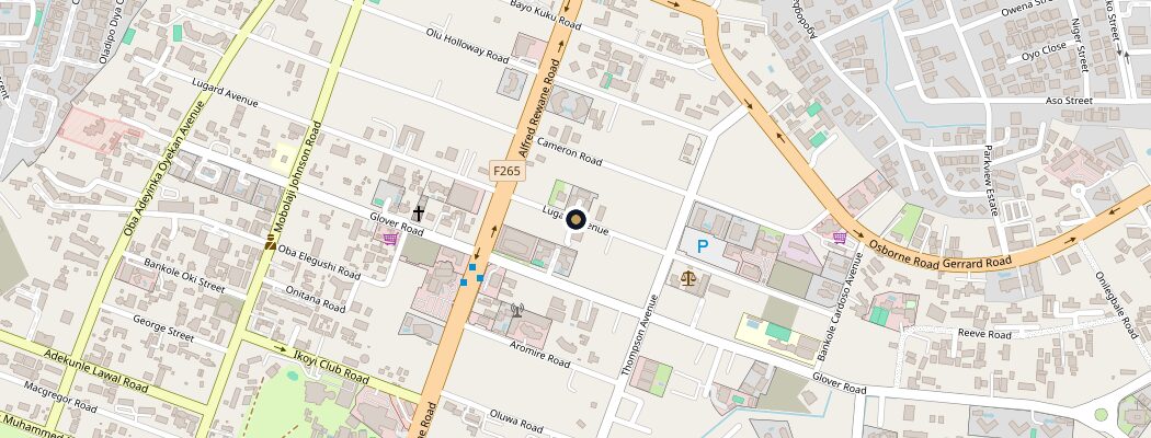 Map showing the office location on Lugard Avenue, Ikoyi, Lagos